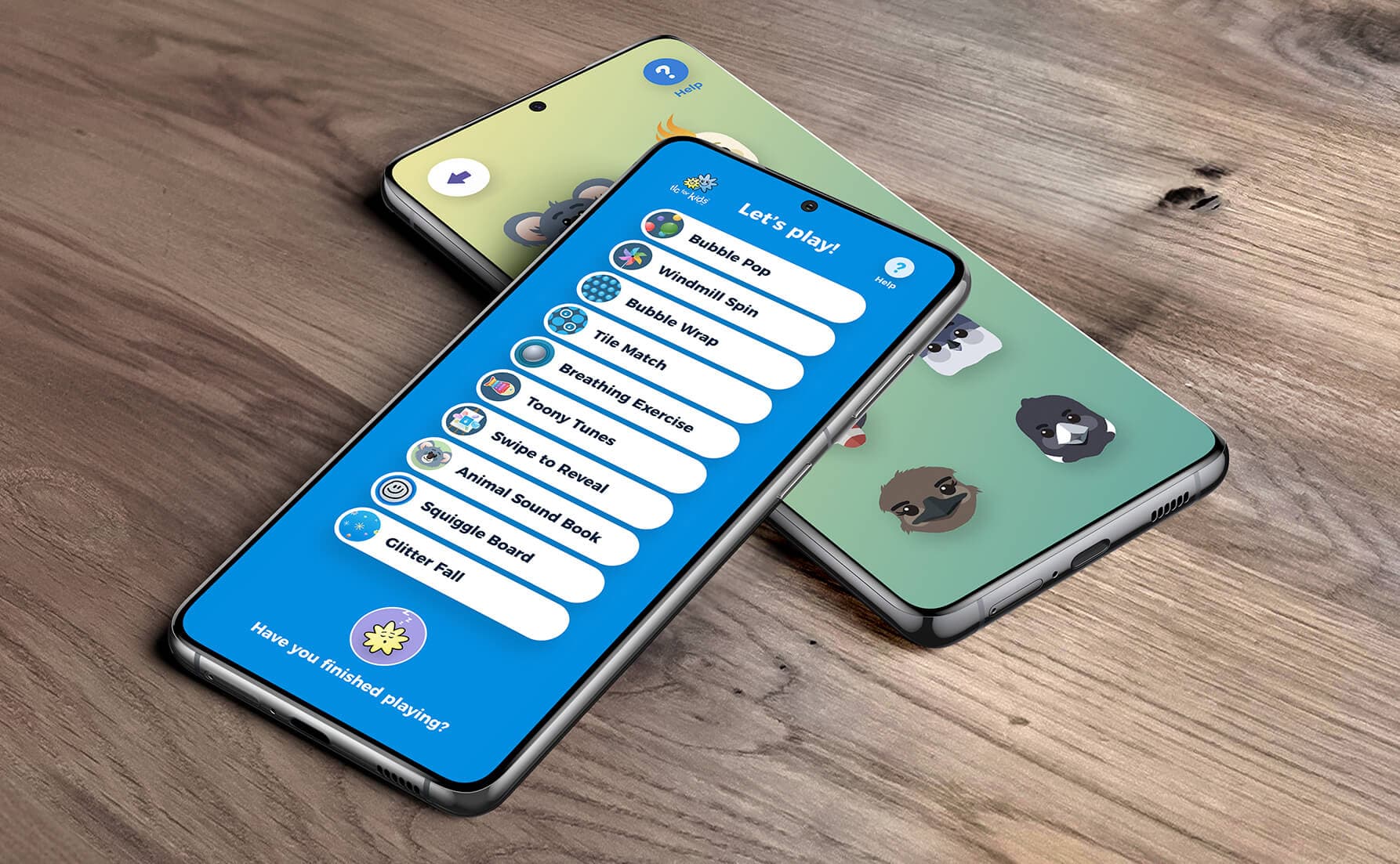 TLC for Kids Tap 2 Distract app